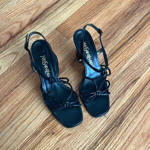 YVES SAINT LAURENT strappy block heel sandal 6.5